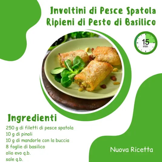 Involtini di Pesce Spada Ripieni di Pesto di Basilico